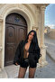Black Vera Balloon Sleeve Bomber Jacket - 2