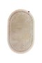 Luna Series Plush Textured Oval Mat 40X60 cm - Non-Slip Bathroom and Door Mat with Jute Edges