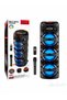 Blue Led Lighting Mobile Party Speaker with Mic and Remote Control with Wheels - 2