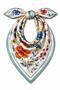 Women's White Orange Color Patterned Bandana and Scarf - 2