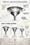 3-Piece 18/10 304 Stainless Steel Funnel Set Kitchen Jam Oil Liquid Transfer Funnel 723746 - 4