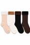 Women's Ankle Beard Socks Set of 4, Stylish Women's Socks, Soft Socks, Gift Women's Socks, Daily Women's Socks Ab001
