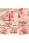 Baby Girl Pink Bow and Glitter Booties and Headband Set - 2