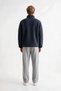 Men's Zippered Thick Fleece Jacket with Pocket Detail in Full Size - 5