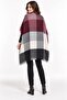 Women's Plaid Patterned Soft Textured Tasseled Knitwear Shawl - 3