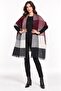Women's Plaid Patterned Soft Textured Tasseled Knitwear Shawl - 6