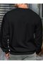 Boston Detail Printed 2 Thread Crew Neck Oversized Sweatshirt - 2