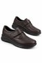 Polas velcro flat face genuine leather orthopedic women's shoes brown skin - 3