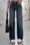 Women's High Waist Washed Wide Leg Palazzo Jeans 3241 Blue - Premium Series - 5