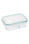Rectangular Glass Casserole with Compartments & Lid 1L - 2