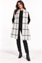 Women's Plaid Patterned Soft Textured Tasseled Knitwear Shawl