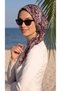 Ready-Made Patterned Practical Scarf with Elastic Backing and Outer Bone. - 2