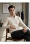 Men's Cream Color Half-Zip Turtleneck Thessaloniki Knitwear Sweater - 2