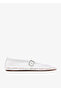 La Ballerine croc-effect leather-trimmed mesh ballet flats