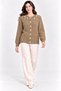 Women's Pearl Detailed 7-Button Crew Neck Feathered Knitwear Jacket - 5