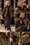 Heritage Field Oil Textured Velvet Coat with Collar Detail - 2
