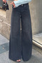 Women's High Waist Washed Jean Loose Cut Extra Wide Leg Denim Pants 3244 Smoked - 3