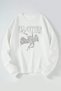 Led Zeppelin Angel Front Printed White Crew Neck Sweatshirt