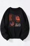 Solar System Pre-Printed Black Crew Neck Sweatshirt