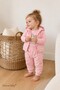 Baby Girl 3-Piece Set Rabbit Printed T-Shirt Pants Hooded Vest 3 6 9 12 Months - 3