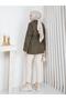 Women's Trench Coat with Collar, Short Cape, Buttons and Belt, Waterproof with Pockets - 7