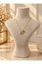 Letter S Colored Stone Detailed Necklace |   Gold Color Elegant Letter Necklace |   Stylish Daily Necklace - 3