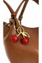 Women's Shoulder and Hand Bag with Cherry Charms Black - 4