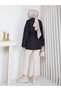 Women's Trench Coat with Collar, Short Cape, Buttons and Belt, Waterproof with Pockets - 6