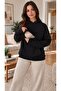 Women's Hooded Breastfeeding Sweatshirt - Long Sleeve Maternity Sweatshirt with Breastfeeding Feature - 3