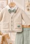 Baby Boy 3-Piece Set: Bow Tie, Shirt, Knitwear, Cardigan, and Pants - 2