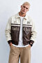 Men's Auto Club Written Leather Look Coat - Bitter Brown - 2