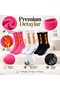 Wak unisex flame patterned socks 3-piece set cotton long socks seamless breathable daily sports socks soft - 5