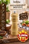 15 cm Wooden Salt and Spice Grinder with 4.5 cm Diameter Adjustable Grinding Mechanism