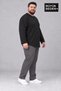 Men's Large Size Crew Neck Single Jersey Slim Long Sleeve Oval Hem T-Shirt Spr26Bts943 - 2