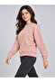Women's Oversize Sweatshirt Crew Neck Drop Shoulder 2 Thread Threaded Cotton - 3