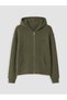 Ozmarka New Season Green Hooded Embroidered Men's Knitwear Cardigan - 5