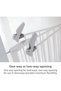 Maxi-Secure Gate, safety gates, protects your kids , strong steel construction, no drilling, one way opening, infant/baby/toddler/kids, 6 Months to 24 Months, White - 2