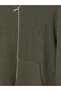 Ozmarka New Season Green Hooded Embroidered Men's Knitwear Cardigan - 6