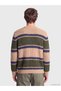 Peak New Season Brown Striped Crew Neck Men's Sweater - 4