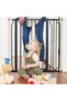 Secura Baby Safety gate 76-80cm with 20cm extension,Auto lock barrier-Extra Wide metal guard - Child safety and pet protection--Perfect fit-adjustable width-Ideal for stair Case – Black - 3
