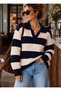 Hair Knit Striped Knitwear Sweater