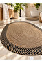 Jute Straw Large Size 2-Piece Bathroom Mat Set 70X120 and 40X60 Toilet Mat, Bathroom Rug - 2
