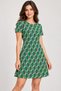 Women's Short Sleeve Pocket Graphic & Thematic Pattern Dress - 2