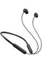 Wireless Neckband, Compatible With Oneplus Z2, with Long Playtime, Magnetic Earbuds and Sweat Resistant Build, 30 Hours Playback - Black