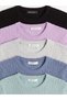 Nevavm Farkıyla Lcw Everyday Lilac Oval Collar Patterned Women's Knitwear Sweater - 3