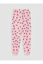 Vizyon New Season Pink Patterned Girls' Pajama Set - 4