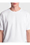 Vizyon New Season White Crew Neck Combed Cotton Men's T-Shirt - 3