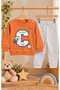 100% Cotton Snap-On Shoulder Teddy Bear Printed Top and Bottom 2-Piece Seasonal Baby Set - 5