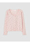 Peak New Season Pink U-Neck Patterned Women's Pajama Set - 6
