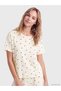 Peak New Season Ecru Polka Dot Women's Pajama Set - 2